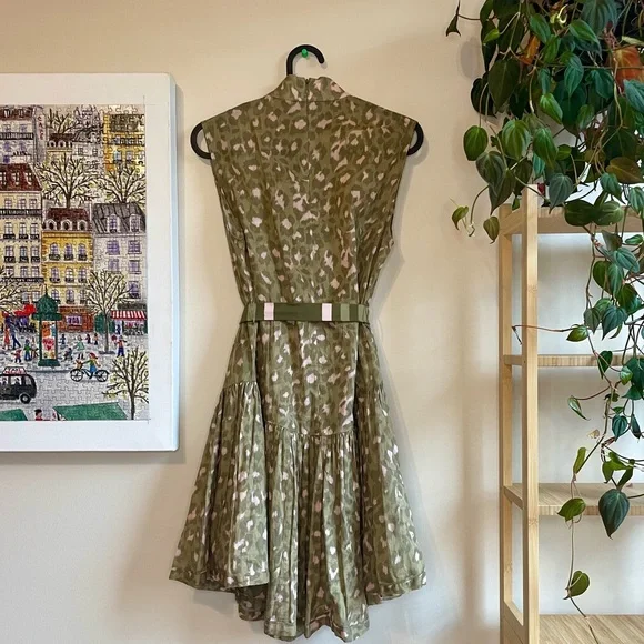 ZIMMERMANN Carnaby Belted Leopard-Print Cotton-Voile Mini Dress 0P 🐆 - Picture 4 of 11